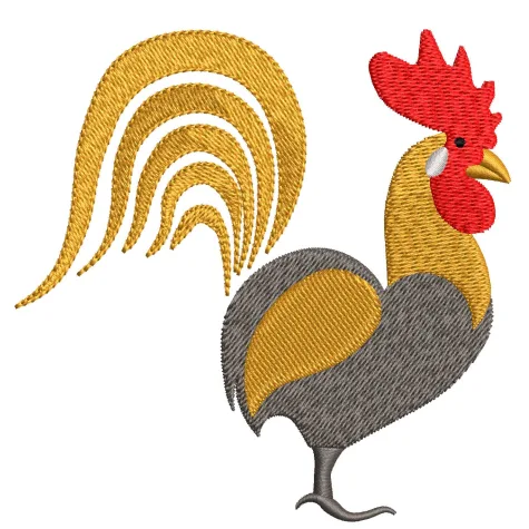 Roster Embroidery Design