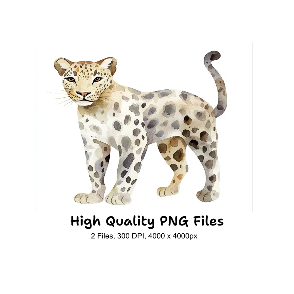 Leopard and Cheetah Clipart Bundle