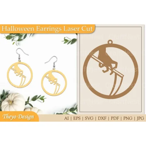 Halloween Earrings SVG Bundle