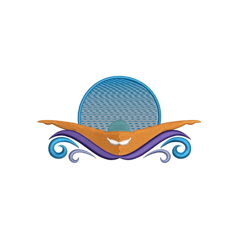 Swim Colour Embroidery Design