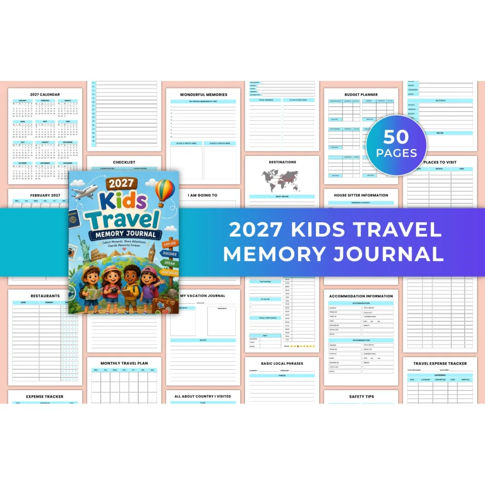 Kids Travel Memory Journal