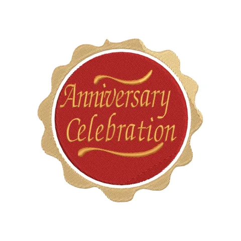 Anniversary Embroidery Design