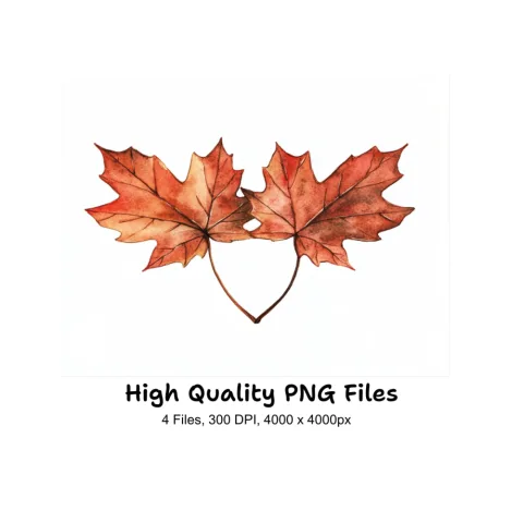 Maple Leaves Love Clipart Bundle