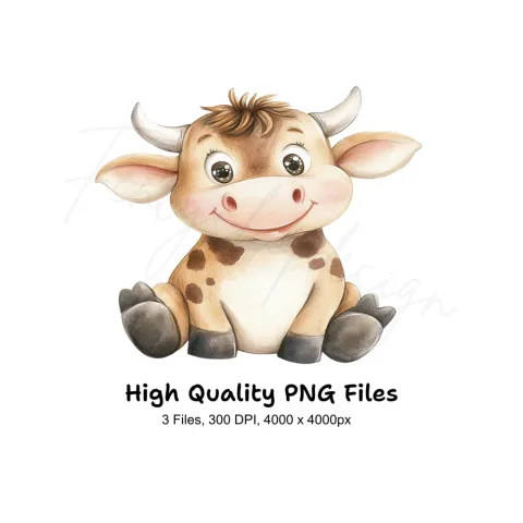 Adorable Cow Clipart Bundle