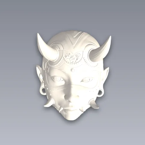 Hannya Wall Mask 3D Print STL File