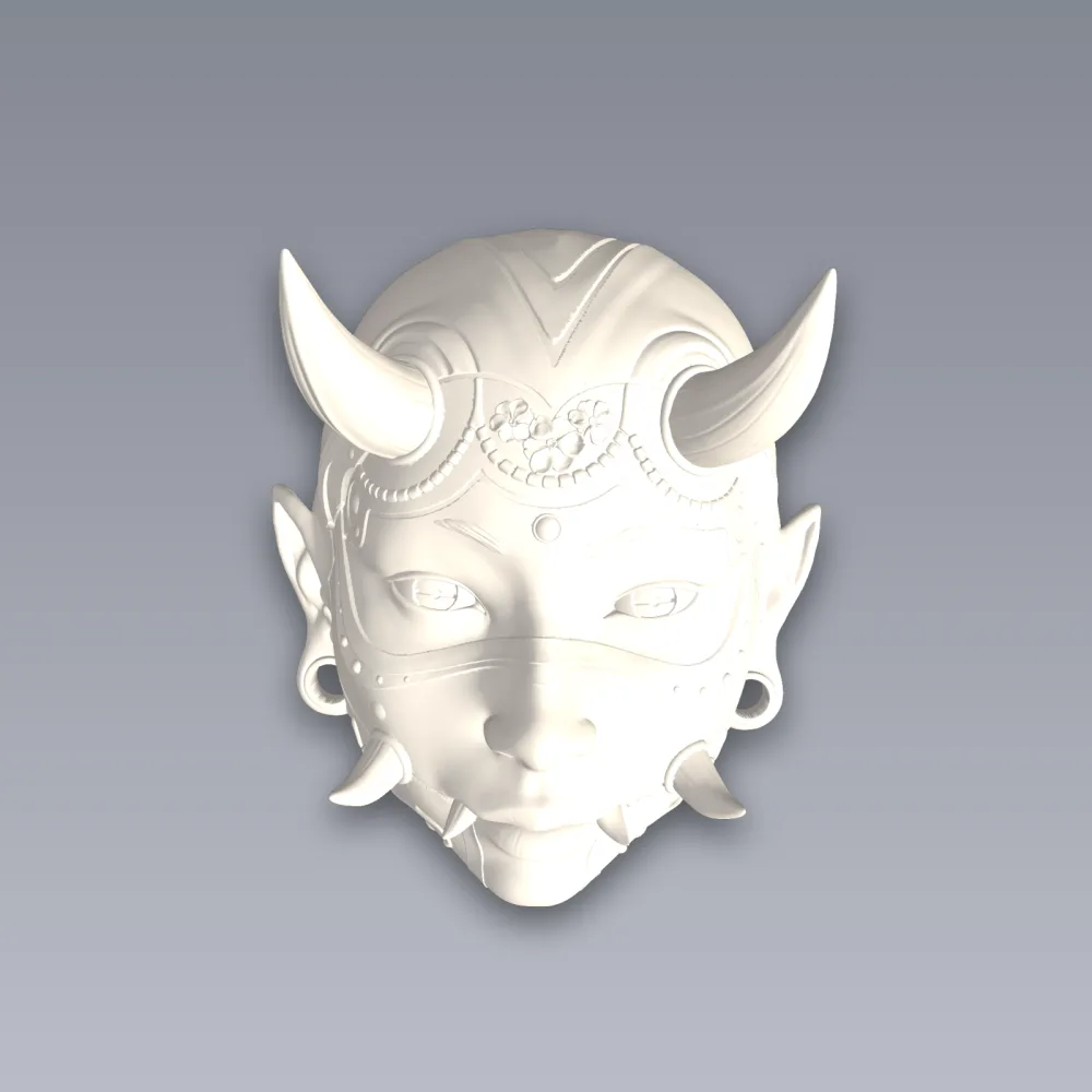 Hannya Wall Mask 3D Print STL File