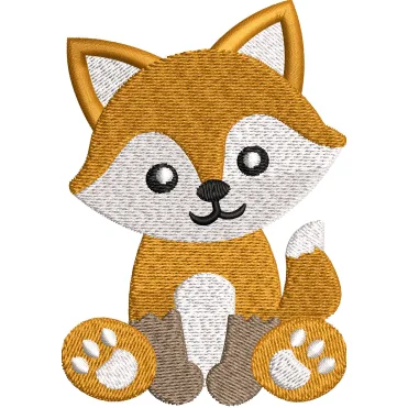 Fox Baby Embroidery Design