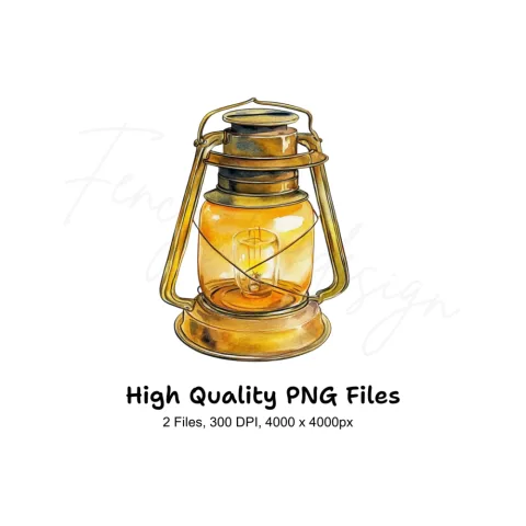 Vintage Lantern Clipart Bundle