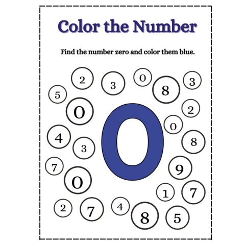 Color the Number Worksheets
