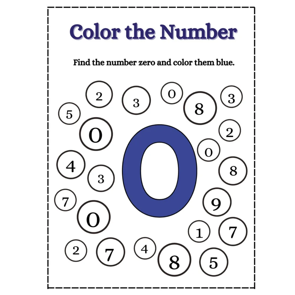 Color the Number Worksheets