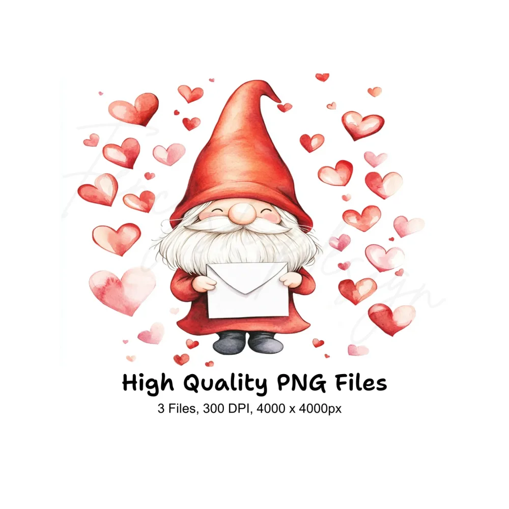 Valentine Day Gnomes Clipart Bundle