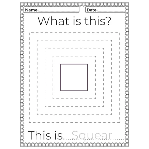 What Is This Shape Tracing Worksheets