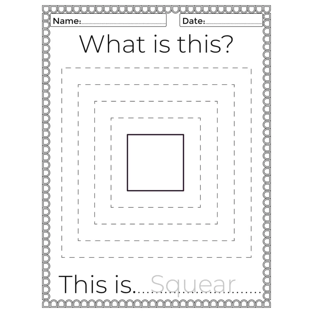 What Is This Shape Tracing Worksheets
