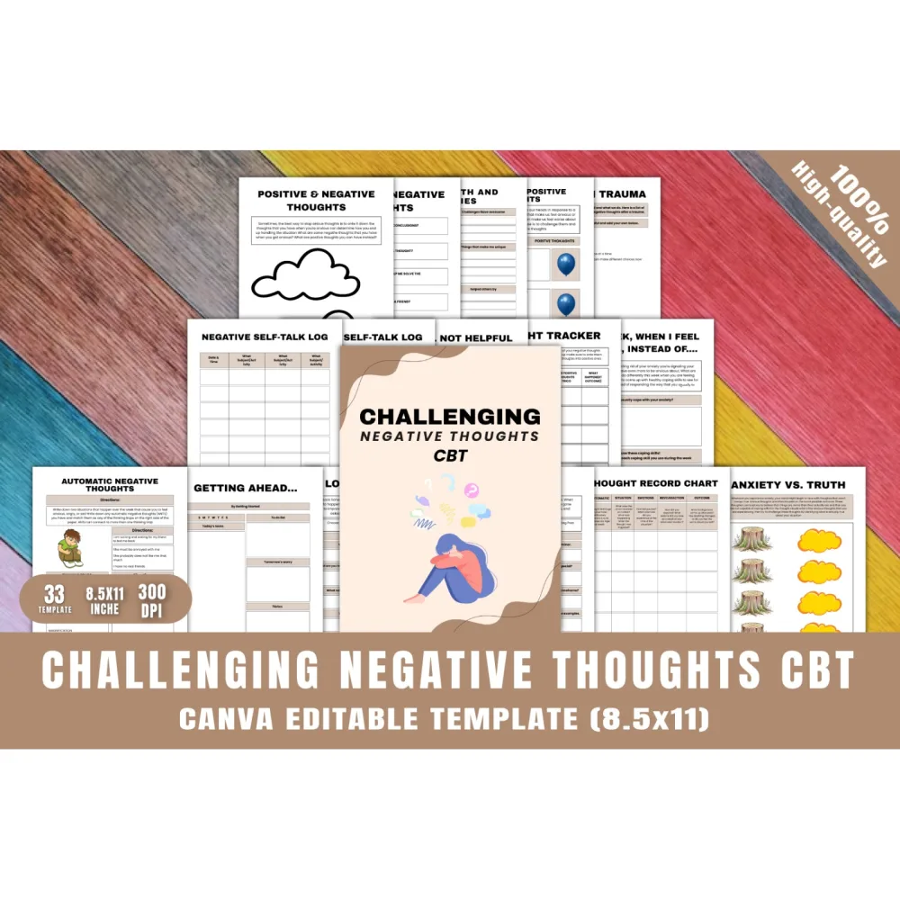 Challenging Negative Thoughts: CBT Planner