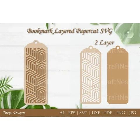 Layered Papercut SVG Bookmarks SVG Bundle