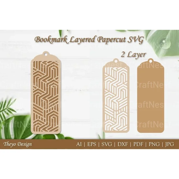 Layered Papercut SVG Bookmarks SVG Bundle