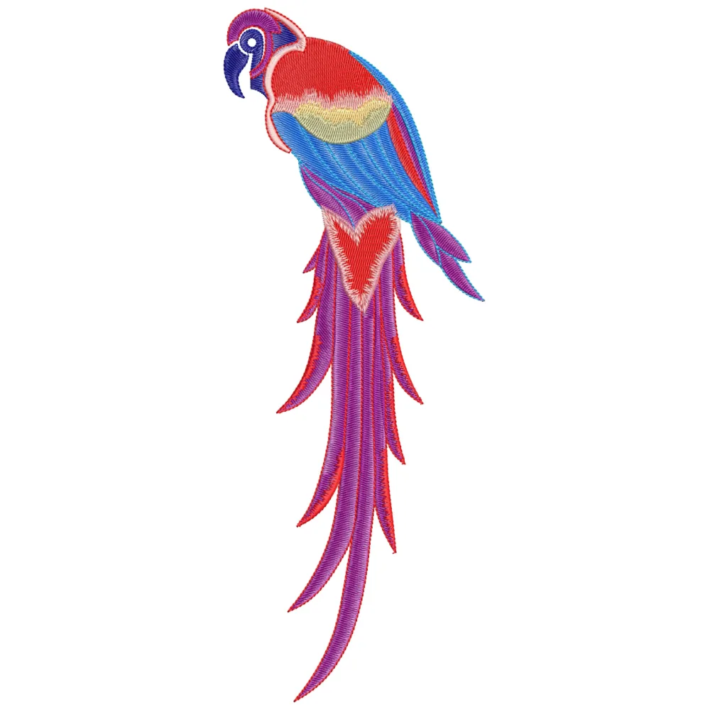 Multi Parot Embroidery Design