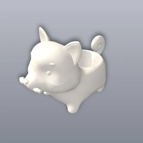 Dog Planter No Holes 3D Print STL File