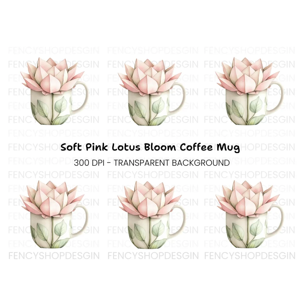 Lotus Flower Clipart Bundle