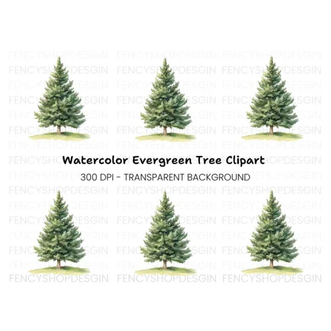 Pine Tree Clipart Bundle