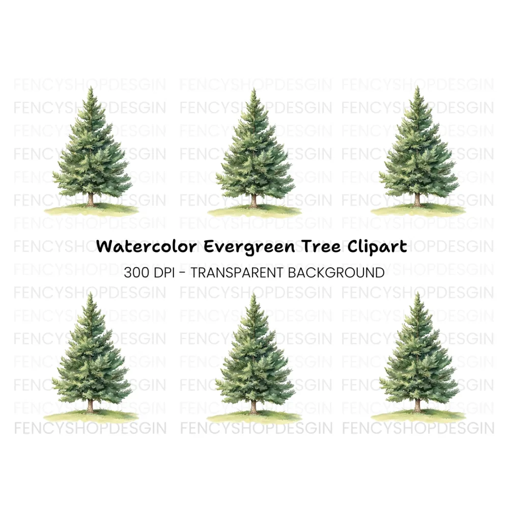 Pine Tree Clipart Bundle