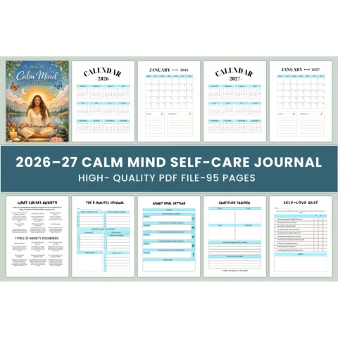 Calm Mind Self Care Journal