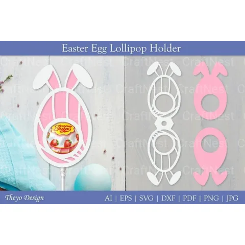 Easter Egg Lollipop Holder SVG Bundle