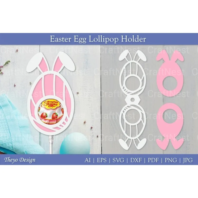 Easter Egg Lollipop Holder SVG Bundle
