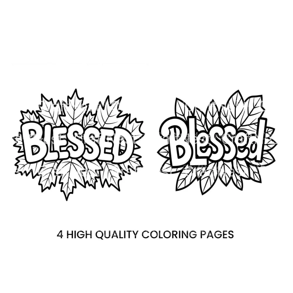 Blessed Autumn Leaves Coloring Books