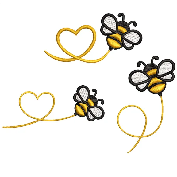 Bees Embroidery Design