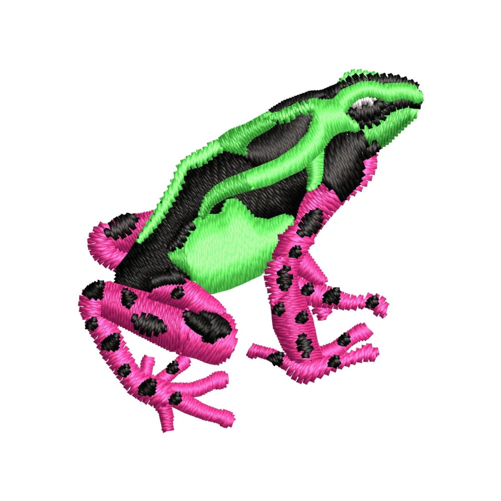 Sui Frog Beauty Colour Embroidery Design