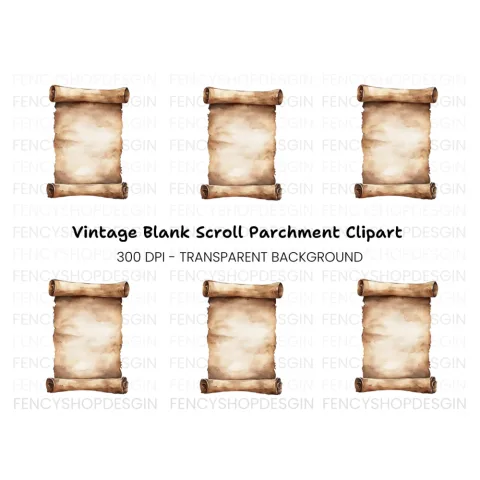 Vintage Old Scroll Clipart Bundle