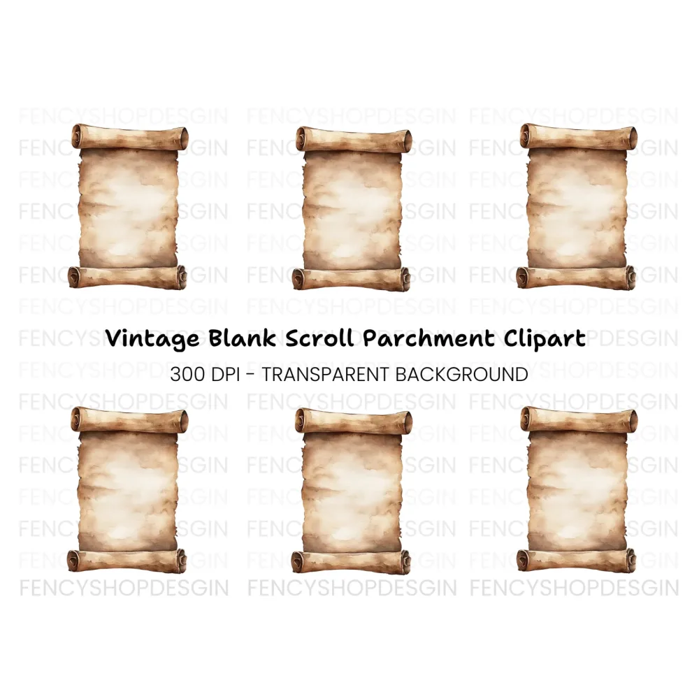 Vintage Old Scroll Clipart Bundle
