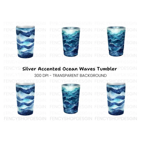Ocean Wave Tumbler Clipart Bundle