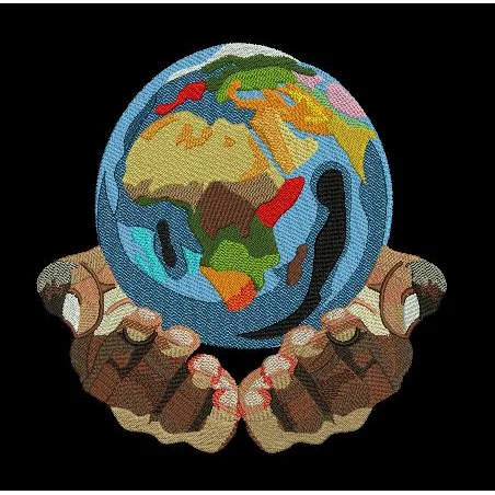 Heal The World Embroidery Design