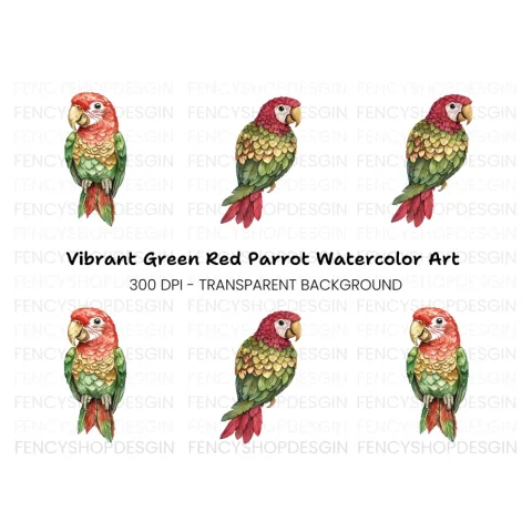 Exotic Parrot Clipart Bundle