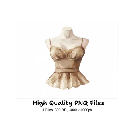 Vintage Mannequin Torso Clipart Bundle