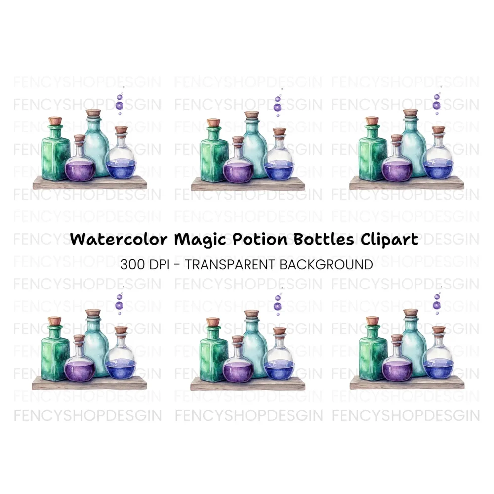 Potion Bottles Clipart Bundle