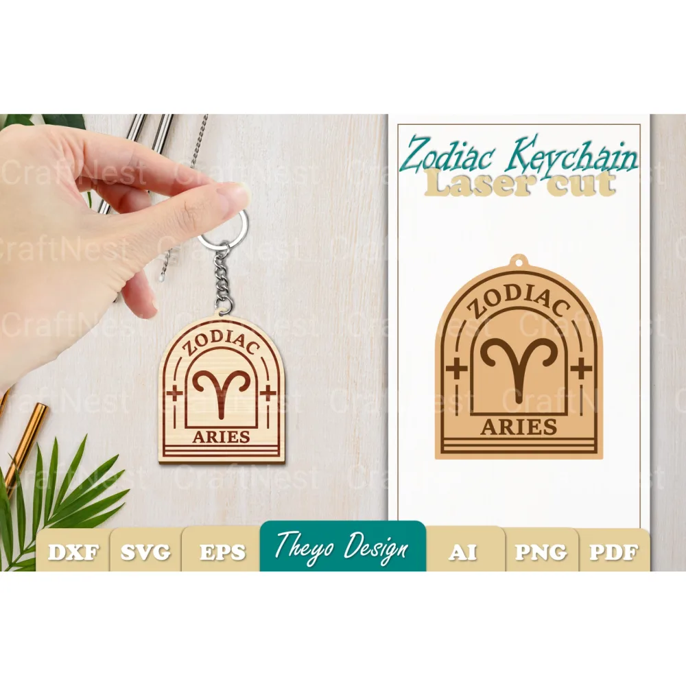 Zodiac Keychain SVG Bundle