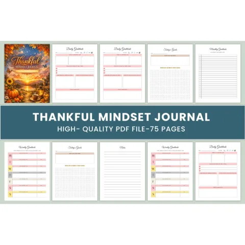 Thankful Mindset Journal
