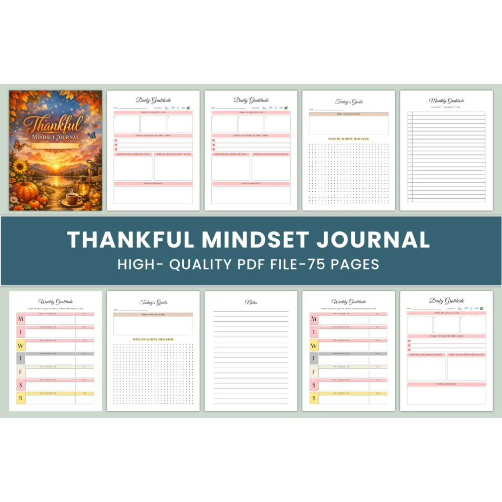 Thankful Mindset Journal