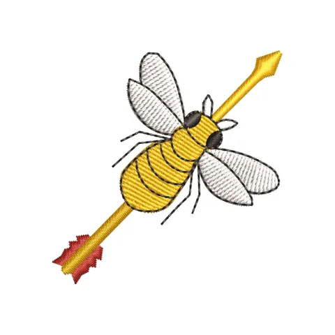 Arrow Hunny Bee Embroidery Design