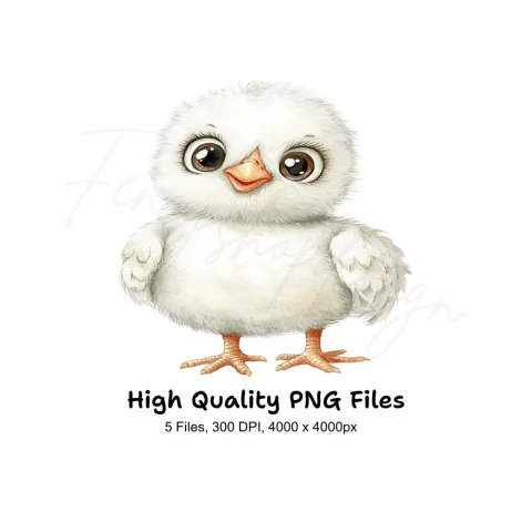 Cute Baby Chicks Clipart Bundle
