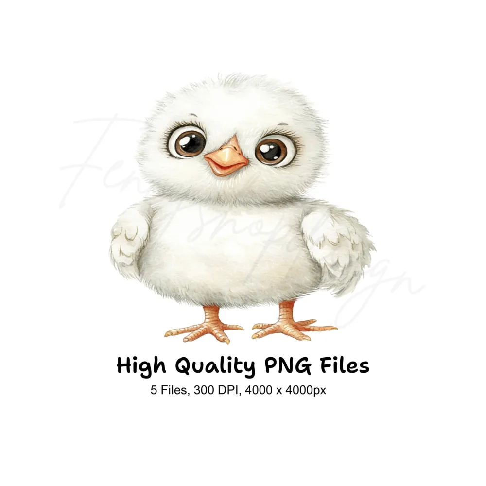 Cute Baby Chicks Clipart Bundle