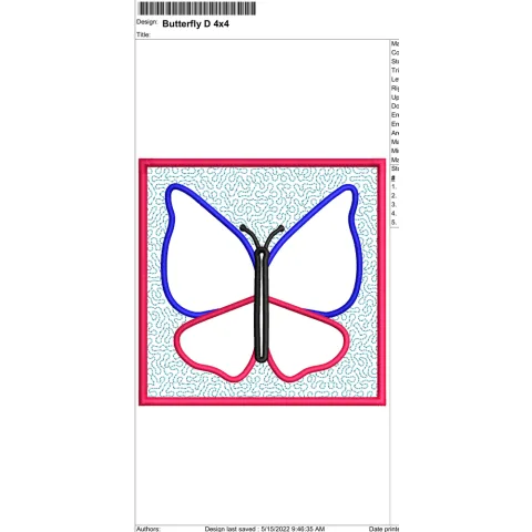 Butterfly Embroidery Design