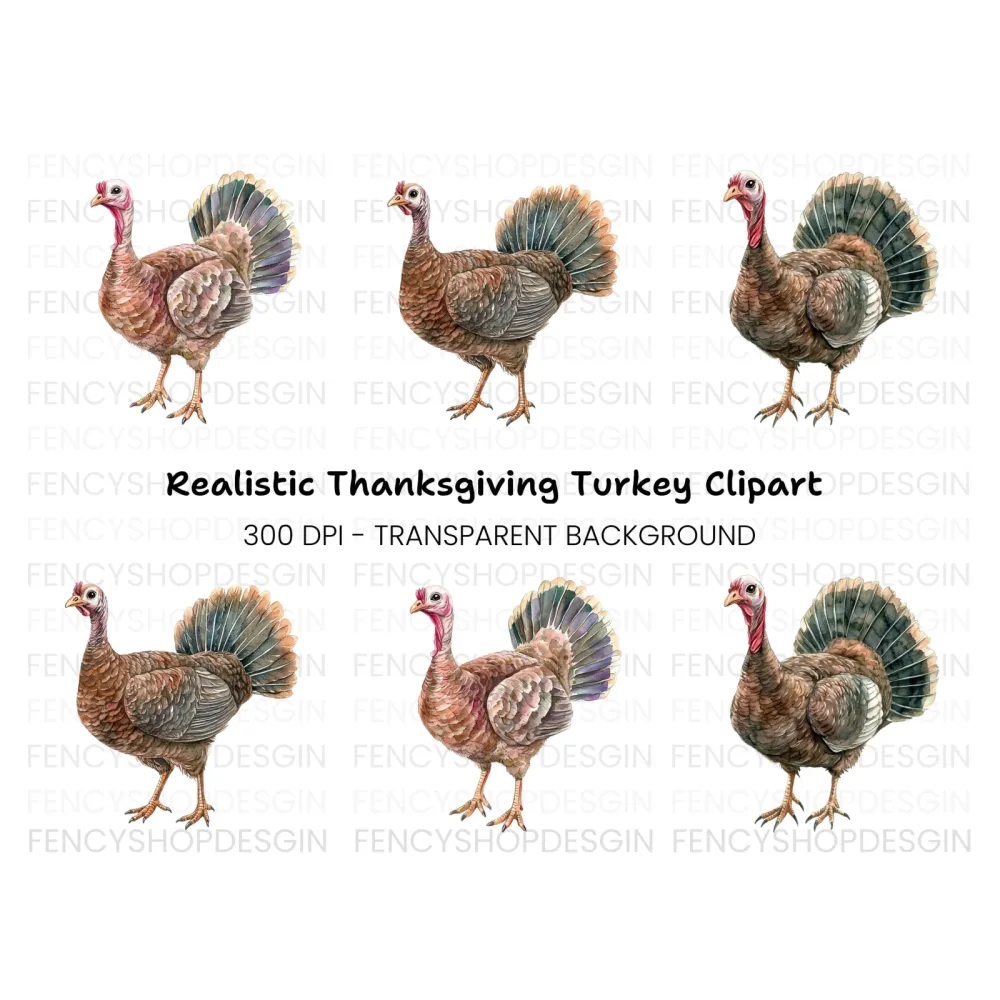 Thanksgiving Turkey Clipart Bundle