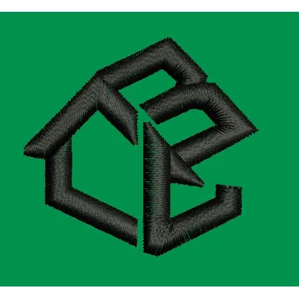 Stylized Black Embroidery Design