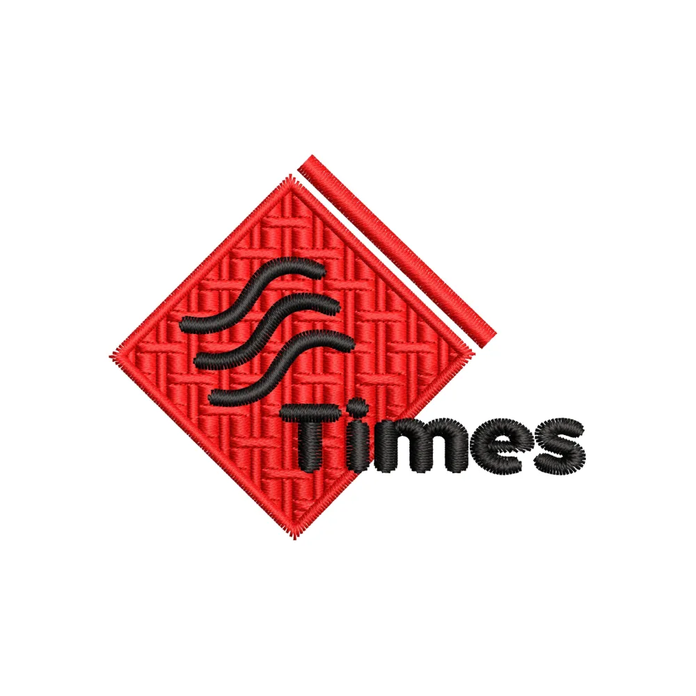Times Embroidery Design