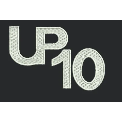 Ascending Numeric Typography Embroidery Design