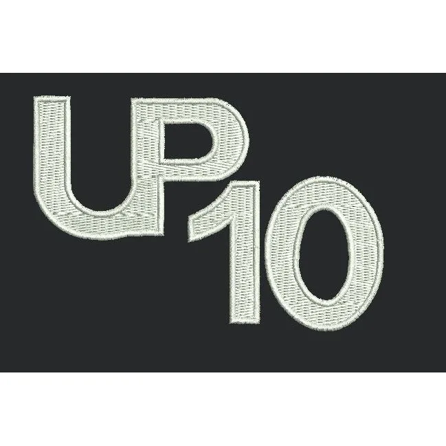 Ascending Numeric Typography Embroidery Design